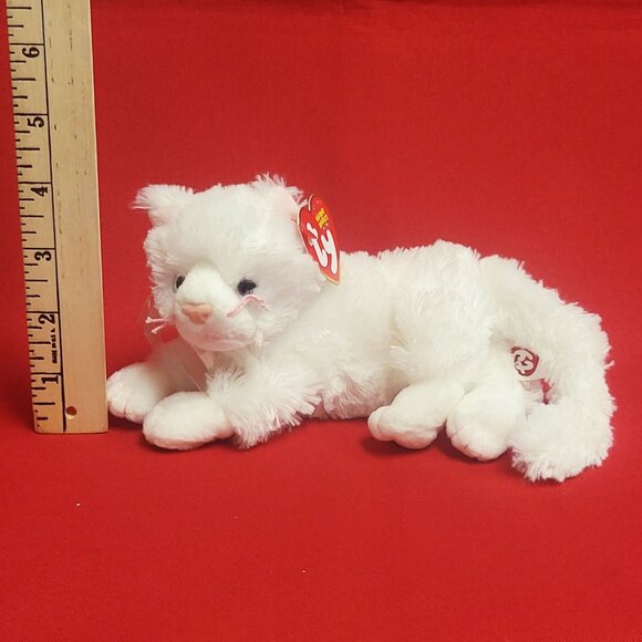 Ty Beanie Babies Bianca The Cat Plush 2004 Pink Bow Stuffed Animal - Picture 8 of 12